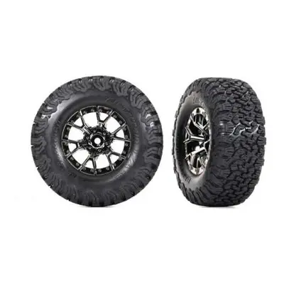 Traxxas kolo 2.2/3.0", disk Raptor R černý chrom, pneu BFGoodrich T/A KO2 (2)