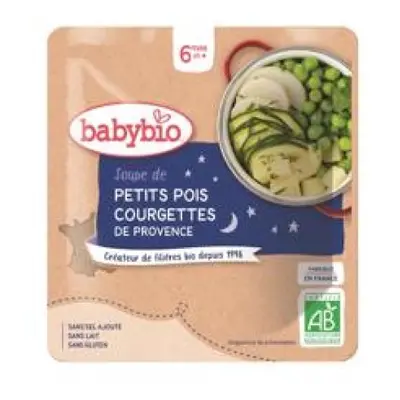 BABYBIO Hrášková polévka s cuketou (190 g)