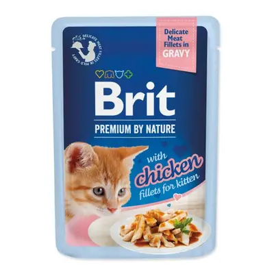 Kapsička Brit Premium by Nature Kitten kuřecí filety v omáčce 85g