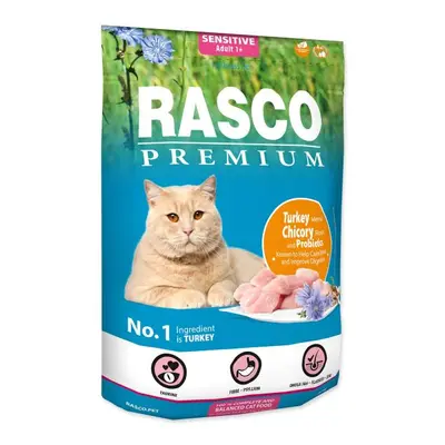 Krmivo Rasco Premium sensitive krůta s kořenem čekanky a probiotiky 0,4kg