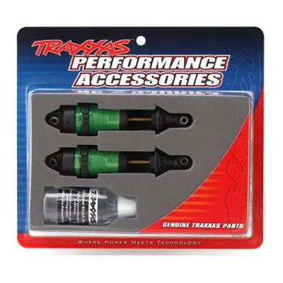 Traxxas tlumič GTR long hliník/PTFE zelený, pístnice TiN (2)