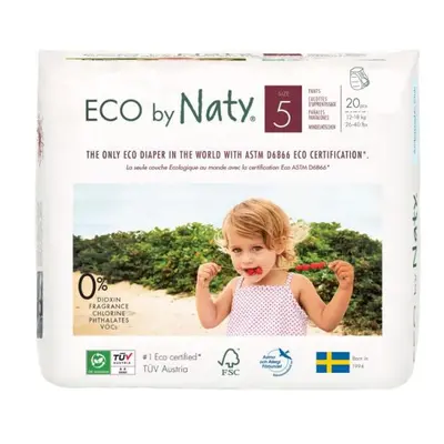 Kalhotky plenkové jednorázové 5 Pants 12-18kg 20ks Naty Nature Babycare