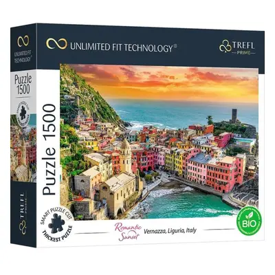 Trefl Prime puzzle 1500 UFT - Romantický západ slunce: Vernazza, Ligurie, Itálie