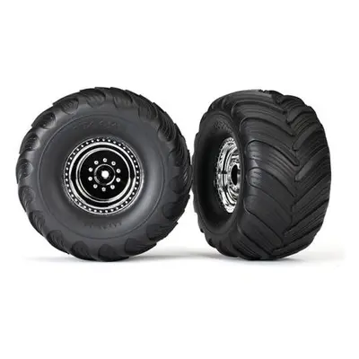 Traxxas kolo 3.0/2.0", disk chrom, pneu Terra Groove (2)