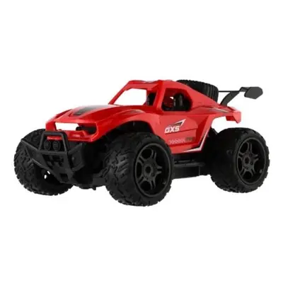 Auto RC buggy terénní červené 23cm plast 27MHz na baterie se světlem