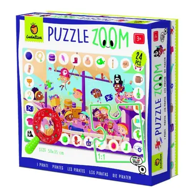 LUDATTICA Piráti 24 dílků puzzle s lupou