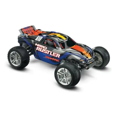 Traxxas Nitro Rustler 1:10 RTR stříbrno-modrý