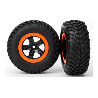 Traxxas kolo 2.2/3.0", disk SCT černo-oranžový, pneu SCT (2) (2WD přední)