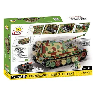 Cobi II WW Panzerjager Tiger Elefant Sd. Kfz. 184, 1:28, 1251 k, 1 f