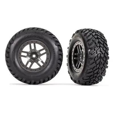 Traxxas kolo 2.2/3.0", disk SCT Split-Spoke gray beadlock, pneu SCT (2)