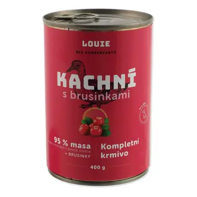 Konzerva LOUIE kachní s brusinkami, vitamíny a minerály 400g