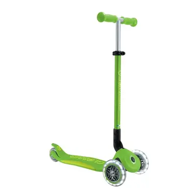 Globber dětská skládací koloběžka - Primo Foldable Plus Lights V2 - Apple Green/Lime Green