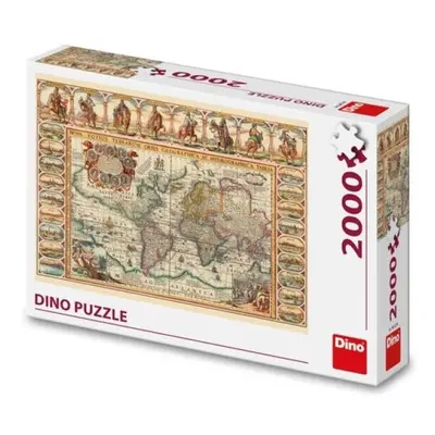 Puzzle Historická mapa světa 2000 dílků