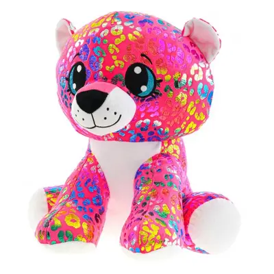 Leopard Rainbow Star Sparkle plyšový barevný 16cm sedící