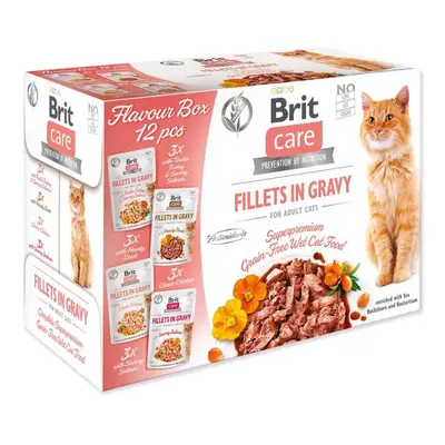 Kapsičky Brit Care Cat Flavour box filety v omáčce Multi 12x85g