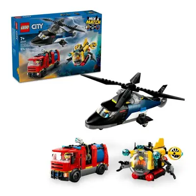 LEGO® City 60462 Remix: Helikoptéra, hasičské auto a ponorka