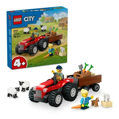 LEGO® City 60461 Červený traktor s přívěsem a ovcemi