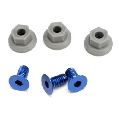 Traxxas šroub křídla hliník M4x8mm, matice nylon M4 (3+3)