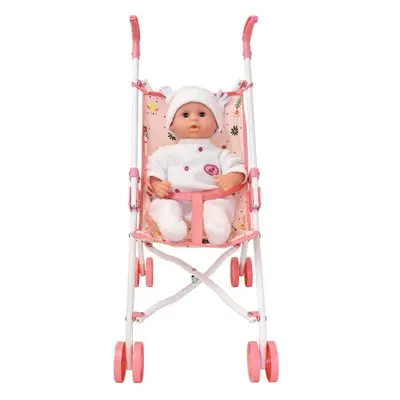 Dolls World Luxusní čtyřkolový skládací kočárek pro panenky 56 cm