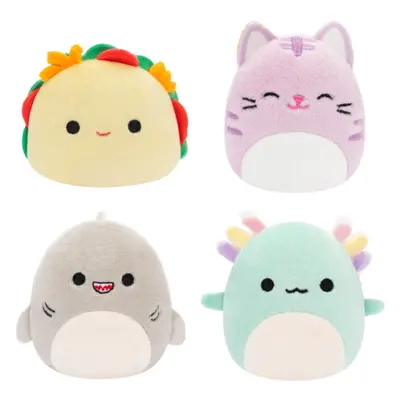 SQUISHMALLOWS Micromallows 4Pack - Axolotl, Kočka, Taco, Žralok