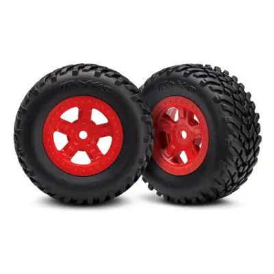 Traxxas kolo 1.8/1.4", disk SCT červený, pneu SCT (2)