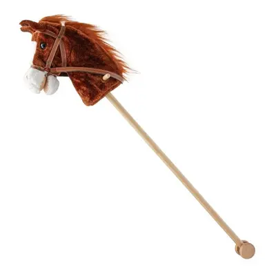 Hobby Horse se zvukem a kolečky Bruno Baby Mix Brown