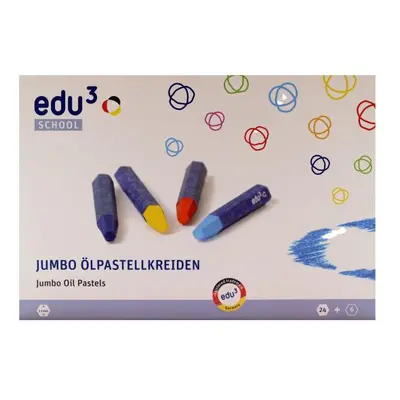 EDU3 Olejové pastely Jumbo K24, 24 barev + navíc 6 základních barev