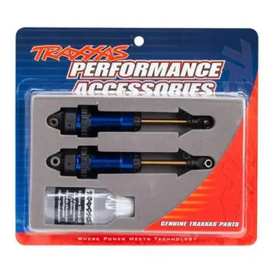 Traxxas tlumič GTR xx-long hliník/PTFE modrý, pístnice TiN (2)