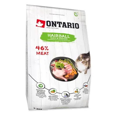 Krmivo Ontario Cat Hairball 2kg