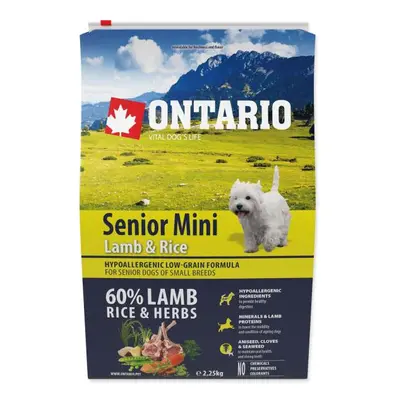 Krmivo Ontario senior Mini Lamb & Rice 2,25kg