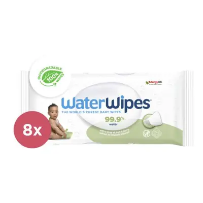 8x WATERWIPES Vlhčené ubrousky bez obsahu plastů Soapberry 60 ks ( 480 ks )