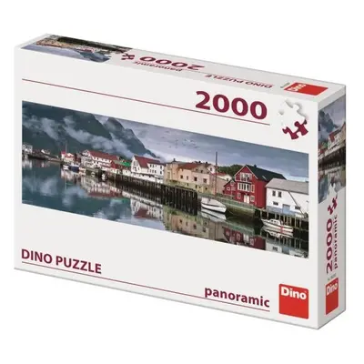 Dino Rybářská vesnička 2000 panoramic Puzzle