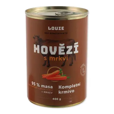 Konzerva LOUIE hovězí s mrkví, vitamíny a minerály 400g