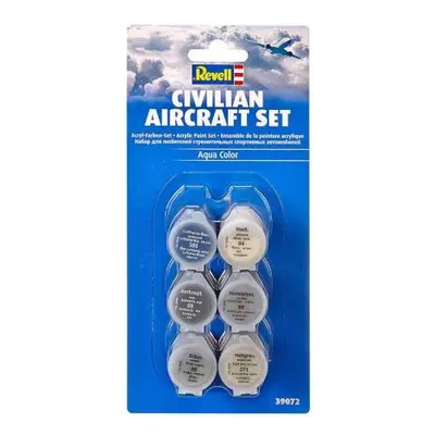 Sada barev Aqua Color 39072 - Civilian Aircraft Set (6 x 5ml)