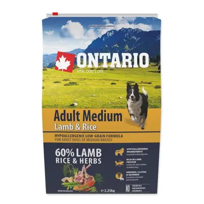 Krmivo Ontario Adult Medium Lamb & Rice 2,25kg