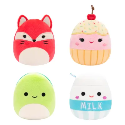 SQUISHMALLOWS Micromallows 4Pack - Liška, Želva, Mlíčko, Dort