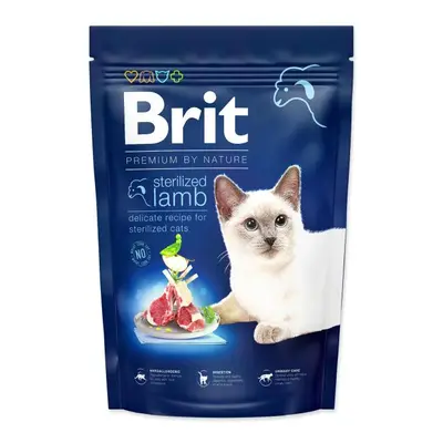 Krmivo Brit Premium by Nature Cat Sterilized Lamb 1,5kg