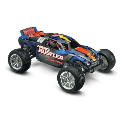 Traxxas Nitro Rustler 1:10 RTR modrý