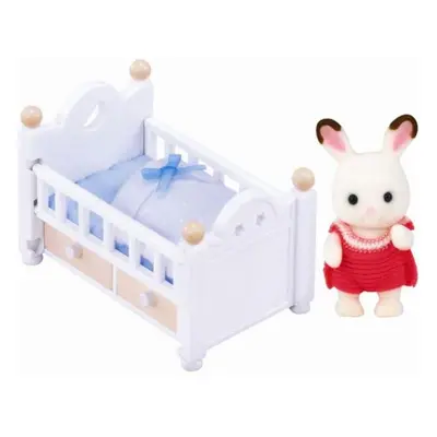 Sylvanian Families Nábytek chocolate králíků - BYBY králík v postýlce