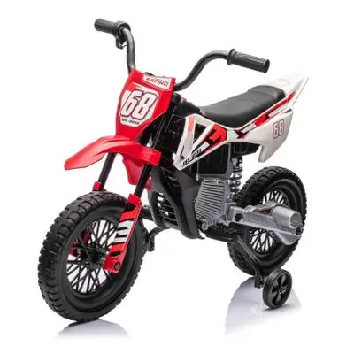 Elektrická Motorka MOTOCROSS, červená, 12V baterie, EVA měkká kola