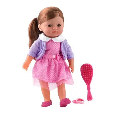 Dolls World Módní panenka Elizabeth brunetka s doplňky 36 cm