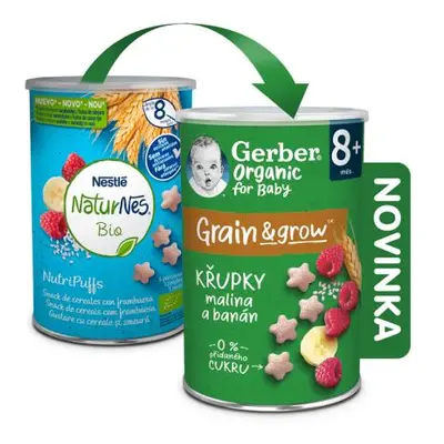 GERBER Organic křupky s malinami a banánem 35 g