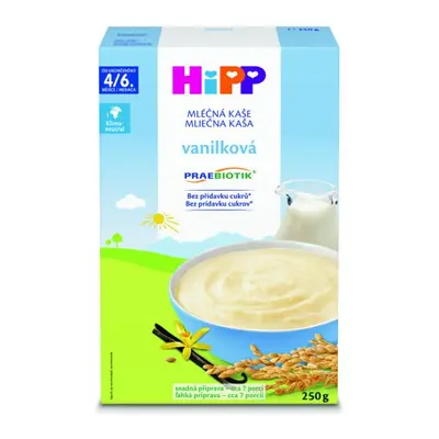 HiPP Kaše mléčná první PRAEBIOTIK® pro kojence vanilková od uk. 4.-6. měsíce, 250 g