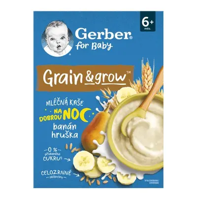 GERBER Kaše mléčná pšeničně-ovesná banán a hruška 200 g, 6+