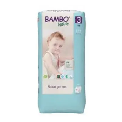 BAMBI Nature Jednorázové pleny 3 Tall, 52 ks, pro 4-8 kg