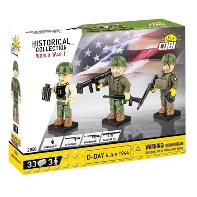 Cobi 3 figurky s doplňky D-DAY, 33 k, 3 f