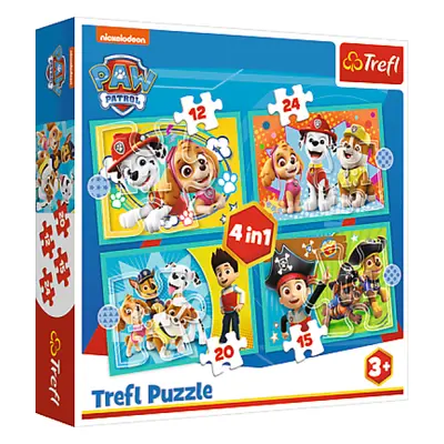 Trefl Puzzle 4v1 - Šťastný tým Paw Patrol / Viacom PAW Patrol