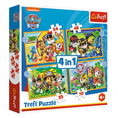 Trefl Puzzle 4v1 - Prázdniny Paw Patrol / Viacom PAW Patrol