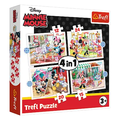 Trefl Puzzle 4v1- Minnie s přáteli / Disney Minnie