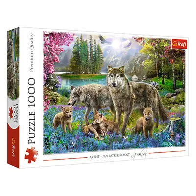 Trefl Puzzle 1000 - Vlčí rodinka